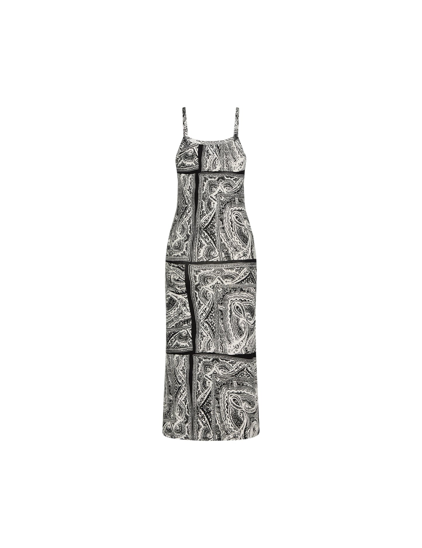 1x1 Organic Delkissa Dress AOP,  Paisley AOP/Black