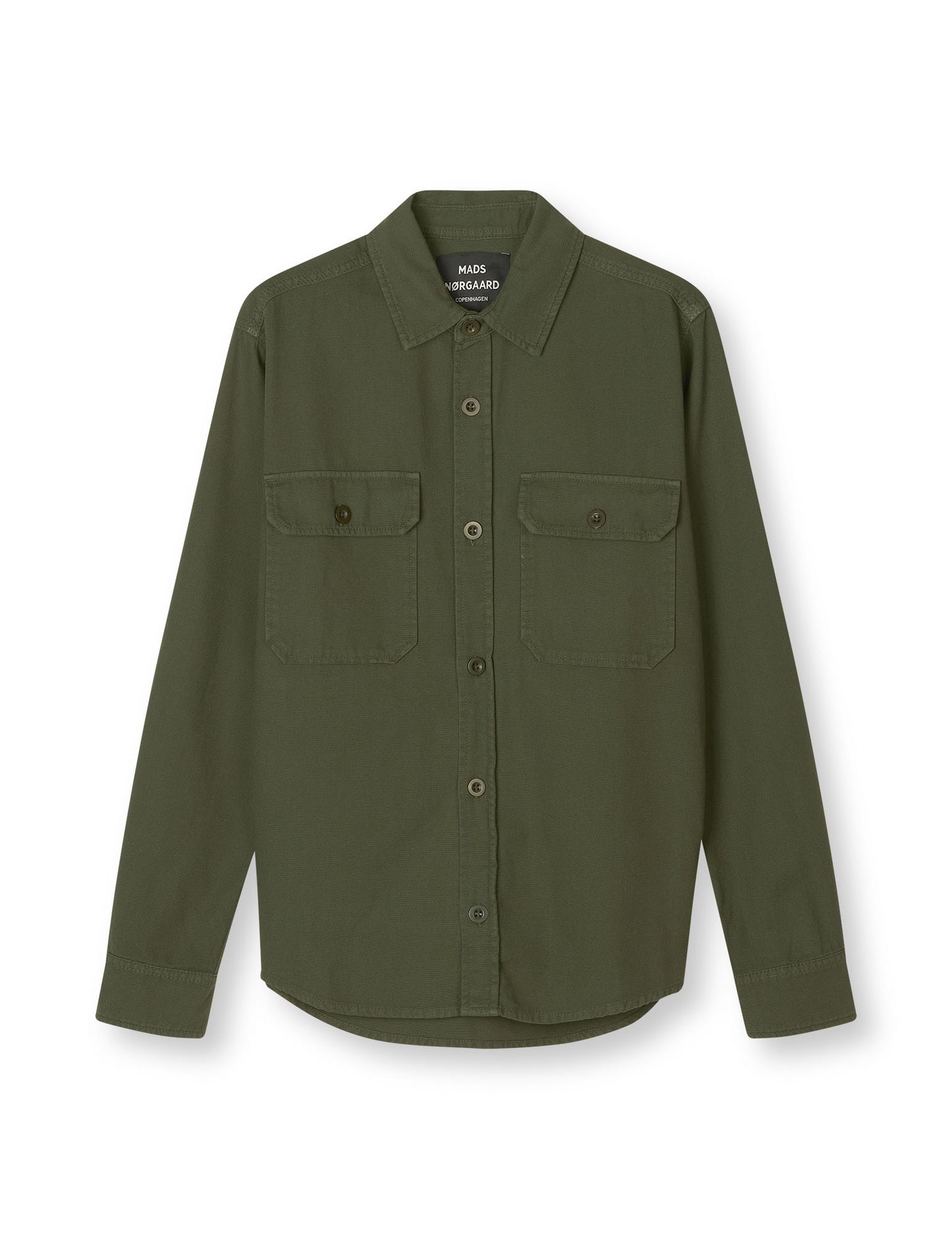 Dyed Canvas Skyler Shirt, Olive Night