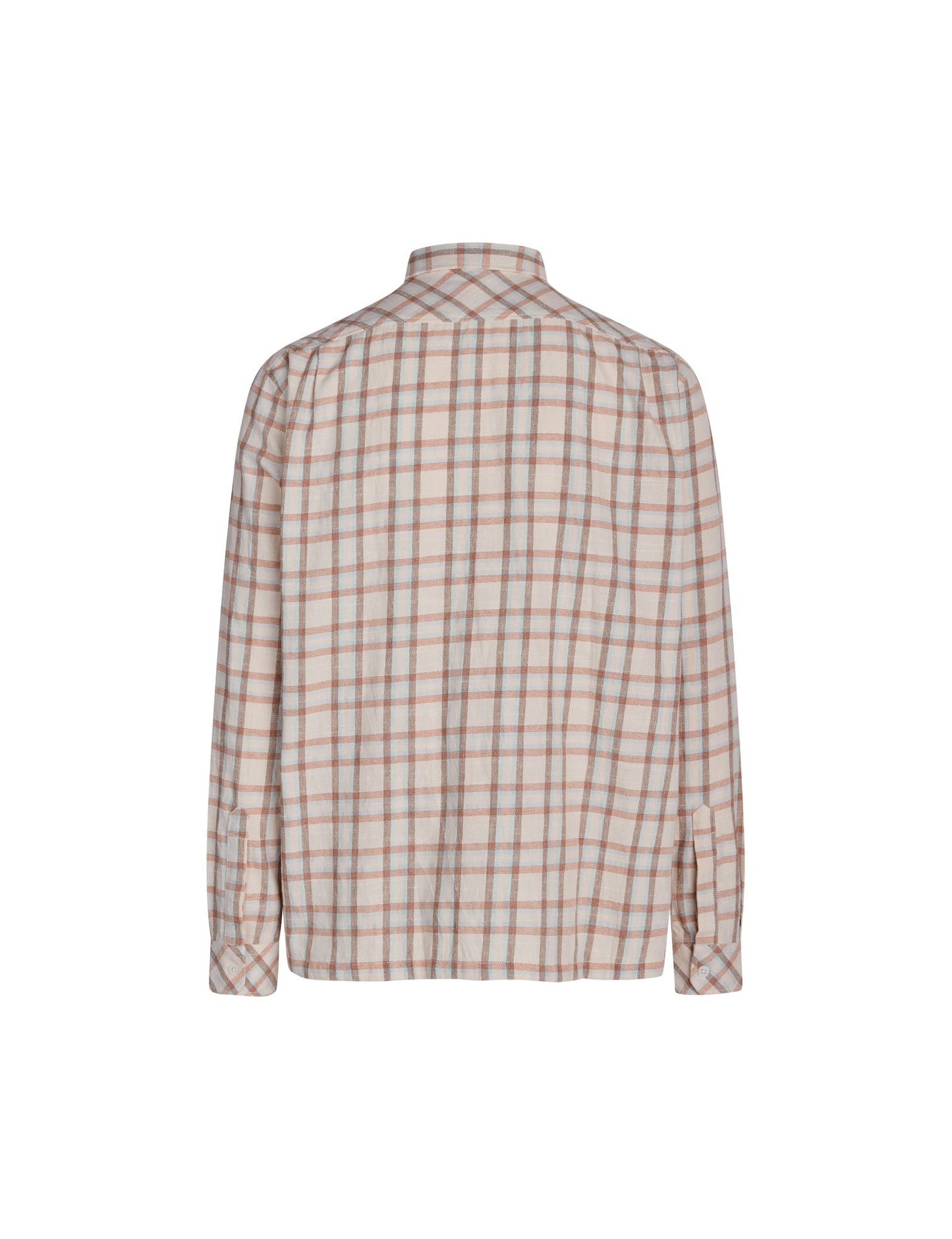 Cotton Slub Check Roar Overshirt, Vanilla Ice/Kelp Check