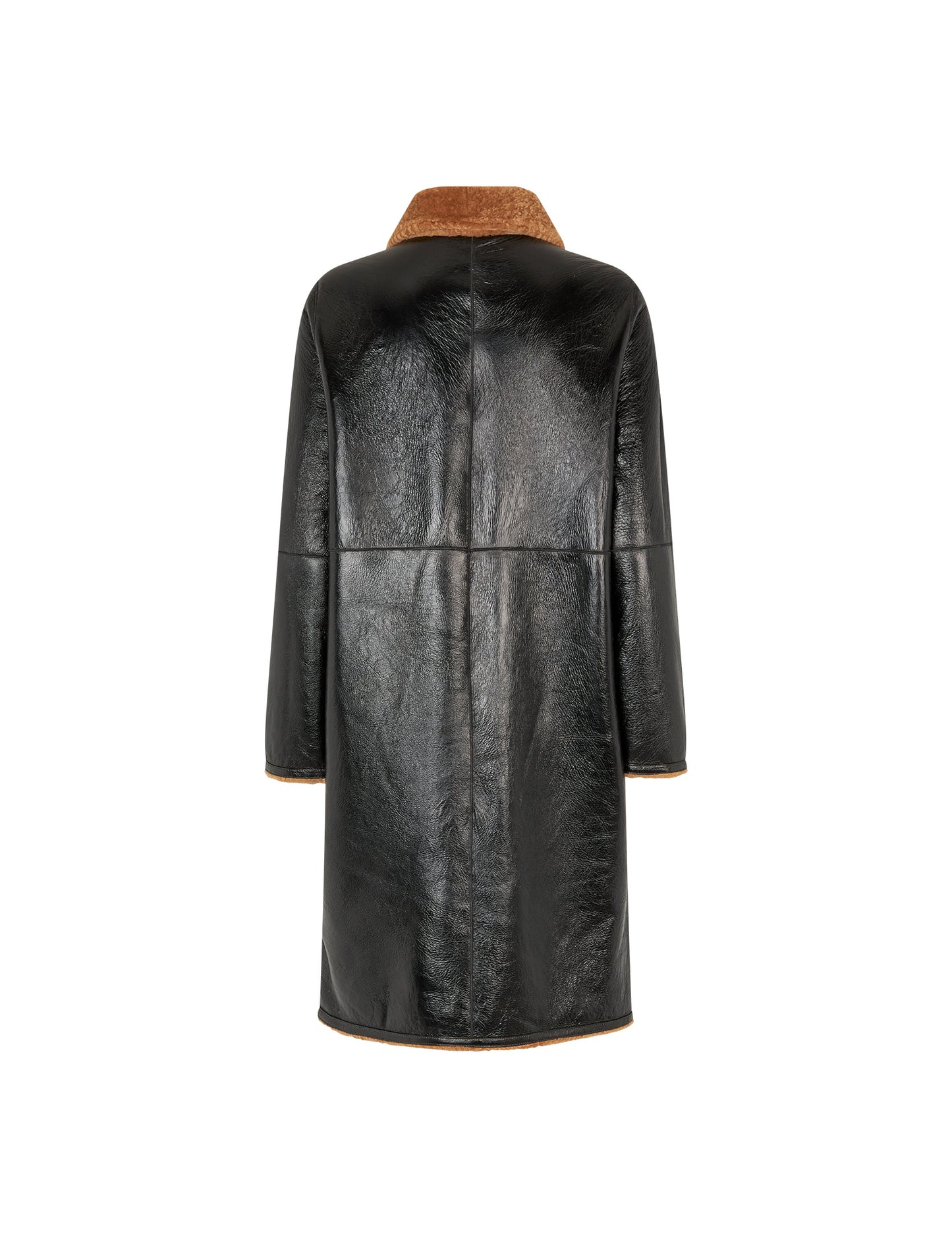 Tech Shearling Shany Coat, Black/Emperador