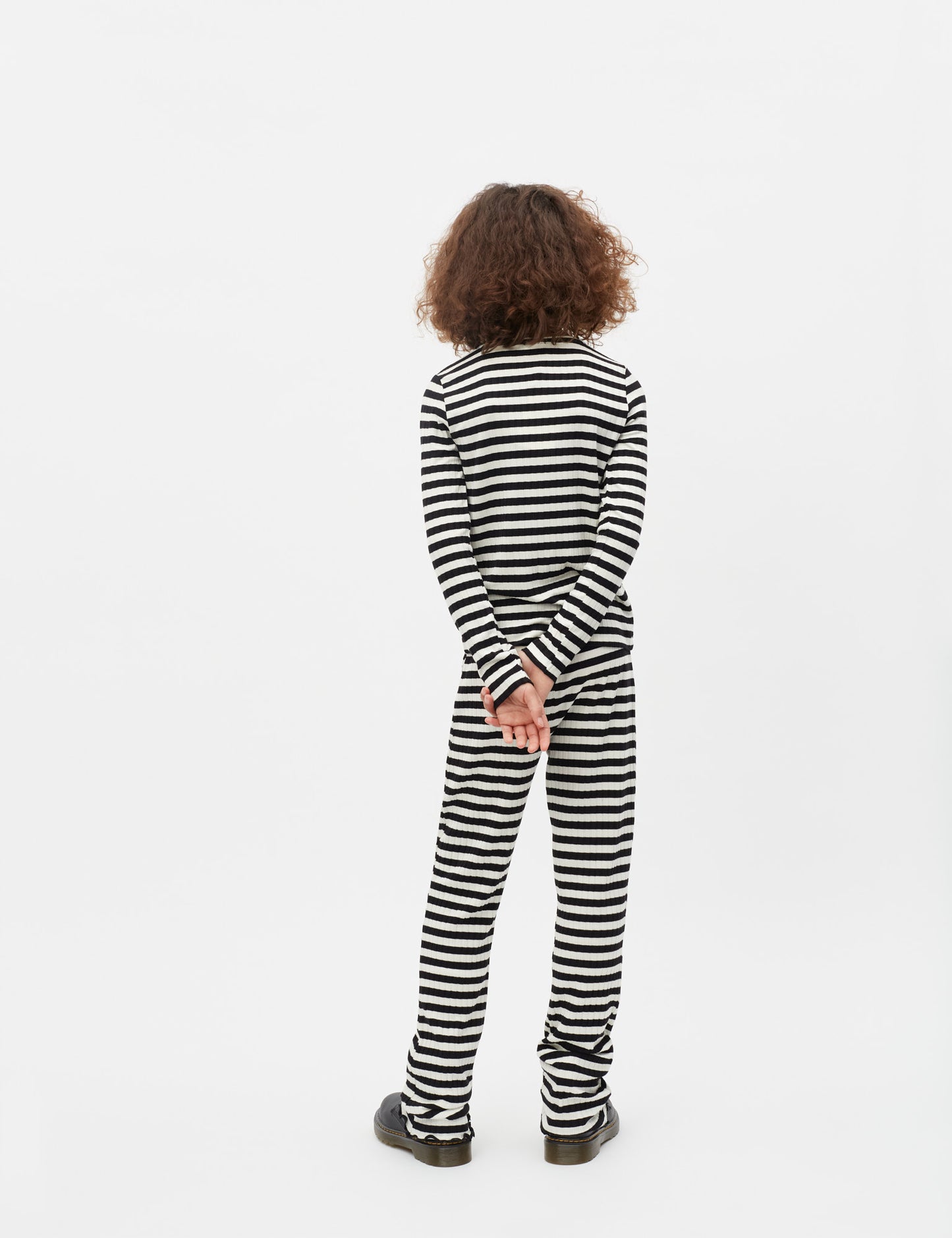 5x5 Classic Stripe Talika Top, Black/Vanilla Ice
