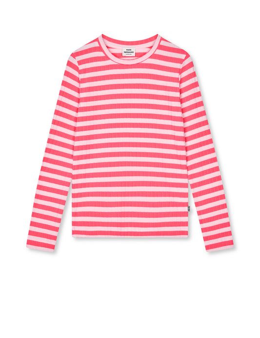 5x5 Classic Stripe Talika Top, Knockout Pink/Blushing Bride