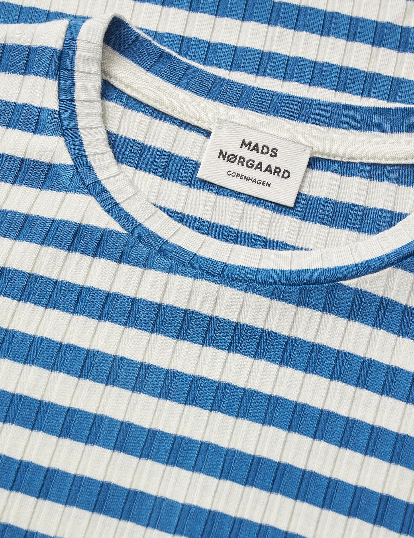 5x5 Classic Stripe Talika Top, Vanilla Ice/Bright Cobalt