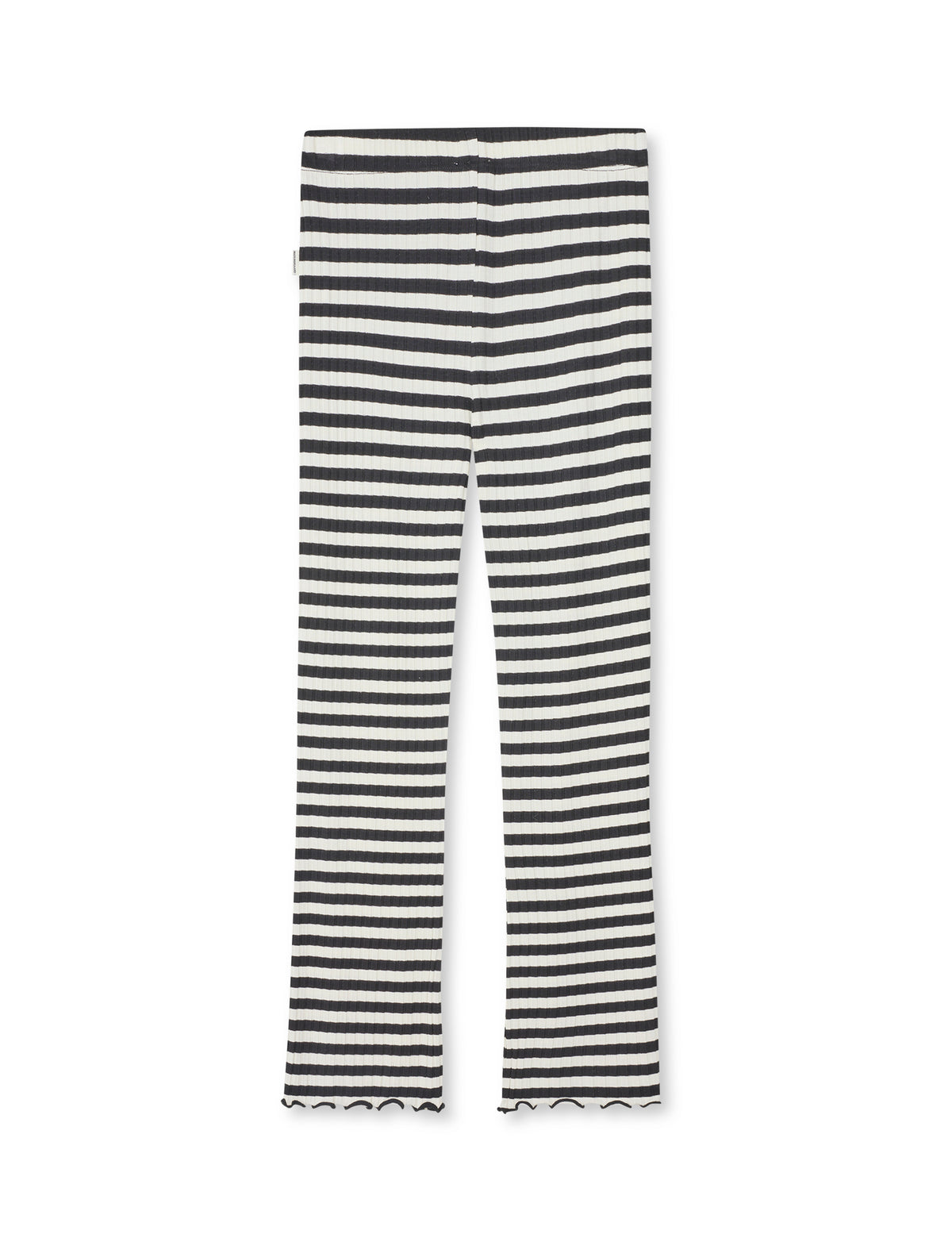 5x5 Classic Stripe Lala Leggings, Black/Vanilla Ice