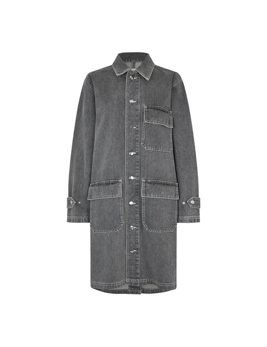 Grey Denim Jeiru Coat, Grey