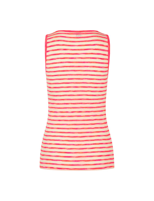 2x2 Cotton Stripe N Amour Tank Top, 2x2 Stripe/Diva Pink