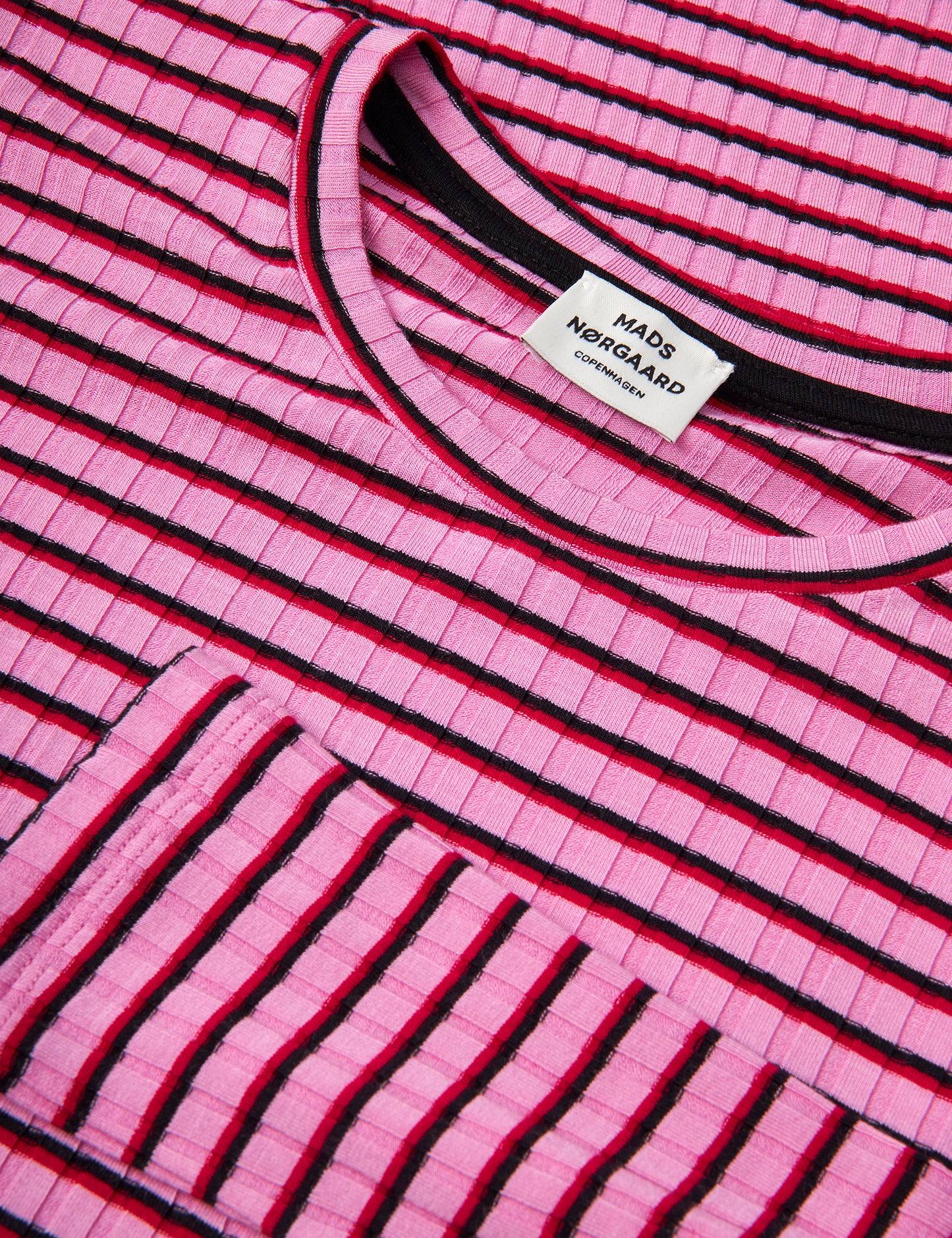 5x5 Stripe Dubina Dress, 5x5 Stripe/Begonia Pink