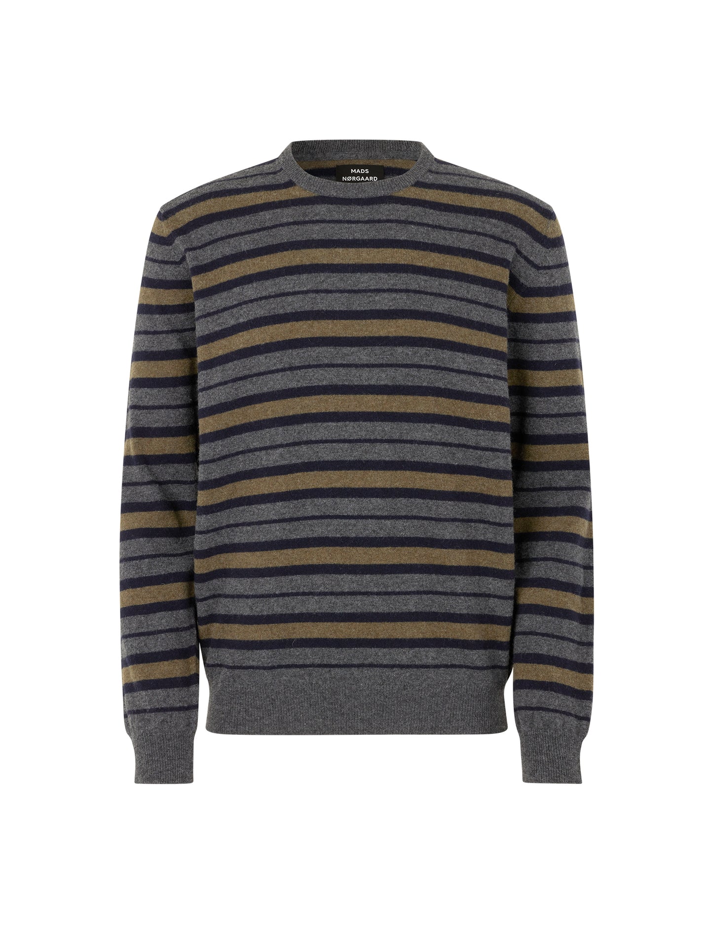 Eco Wool Karsten Stripe Knit, Tarmac/Deep Well/Asphalt