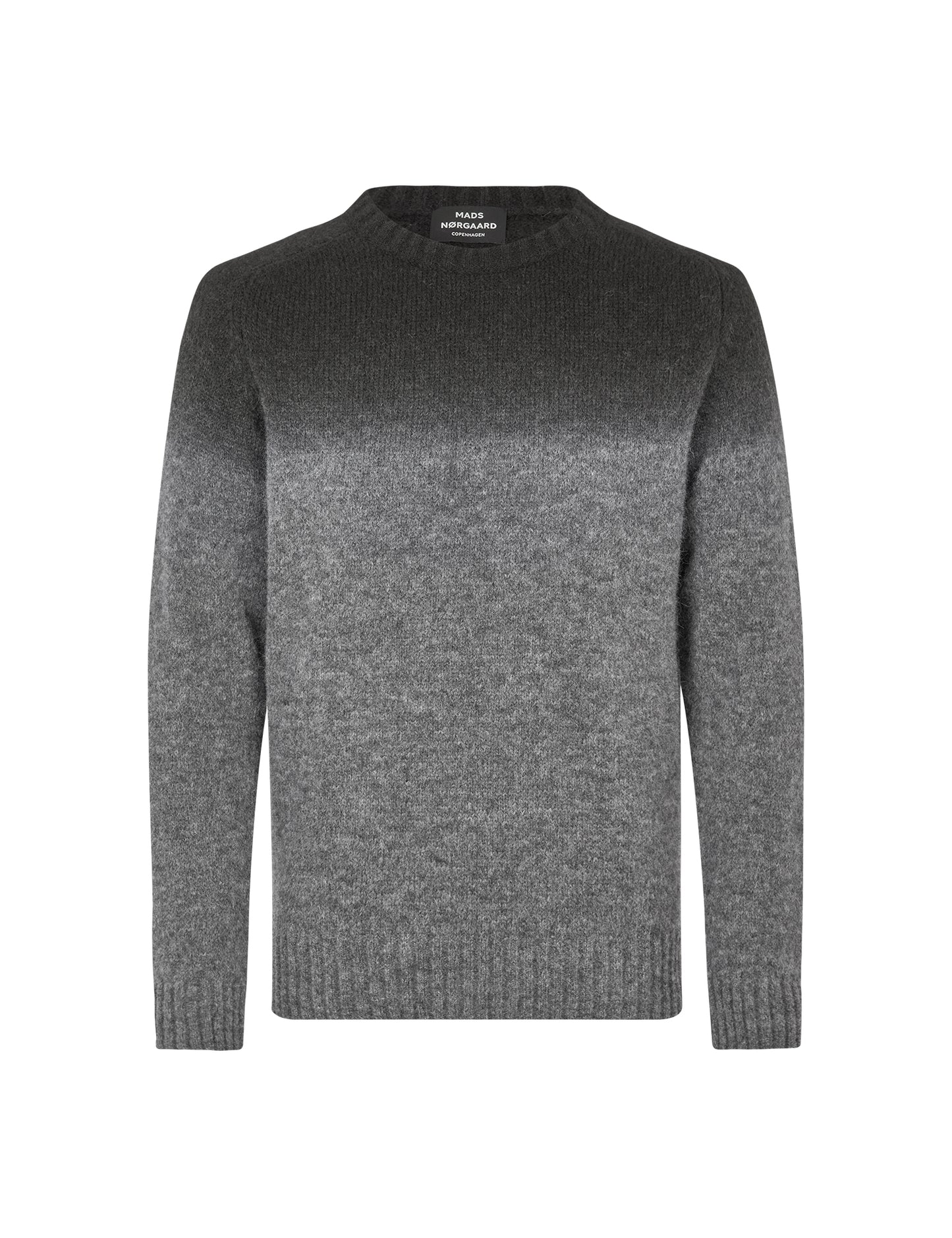 Alpaca Mateo Dip Dye Knit, Black/Grey Melange