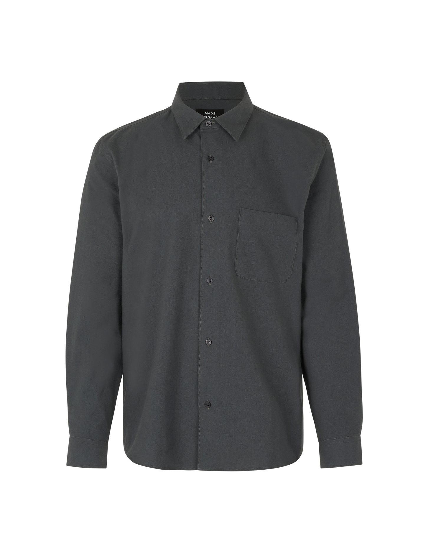 Cotton Flannel Malte Shirt, Asphalt