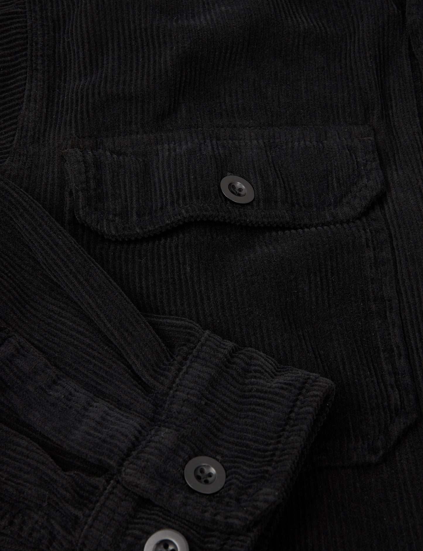 Cotton Corduroy Skyler Shirt, Black