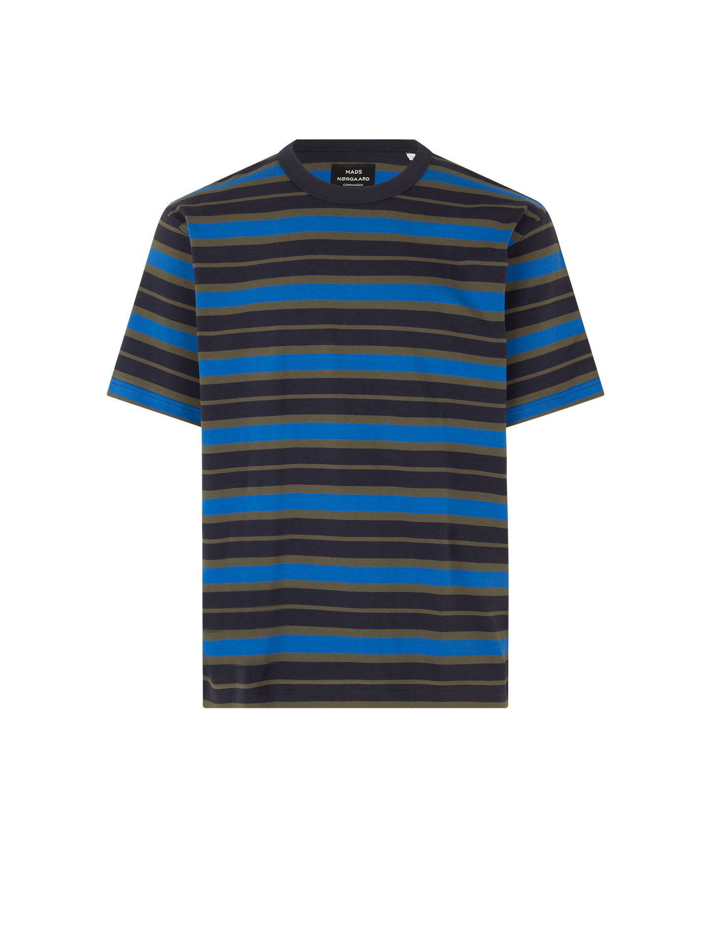 Combed Jersey Thorbjørn Stripe Tee, Deep Well/Tarmac/Snorkel Blue