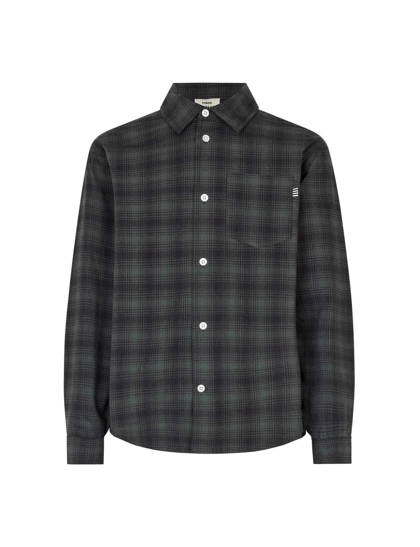Cotton Flannel Svano Shirt, Asphalt Check