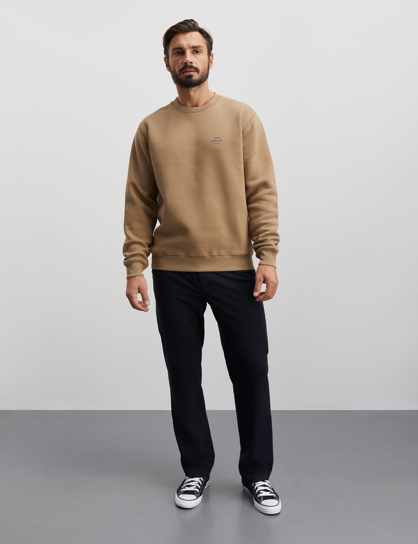 Standard Crew Logo Sweat, Lead Gray