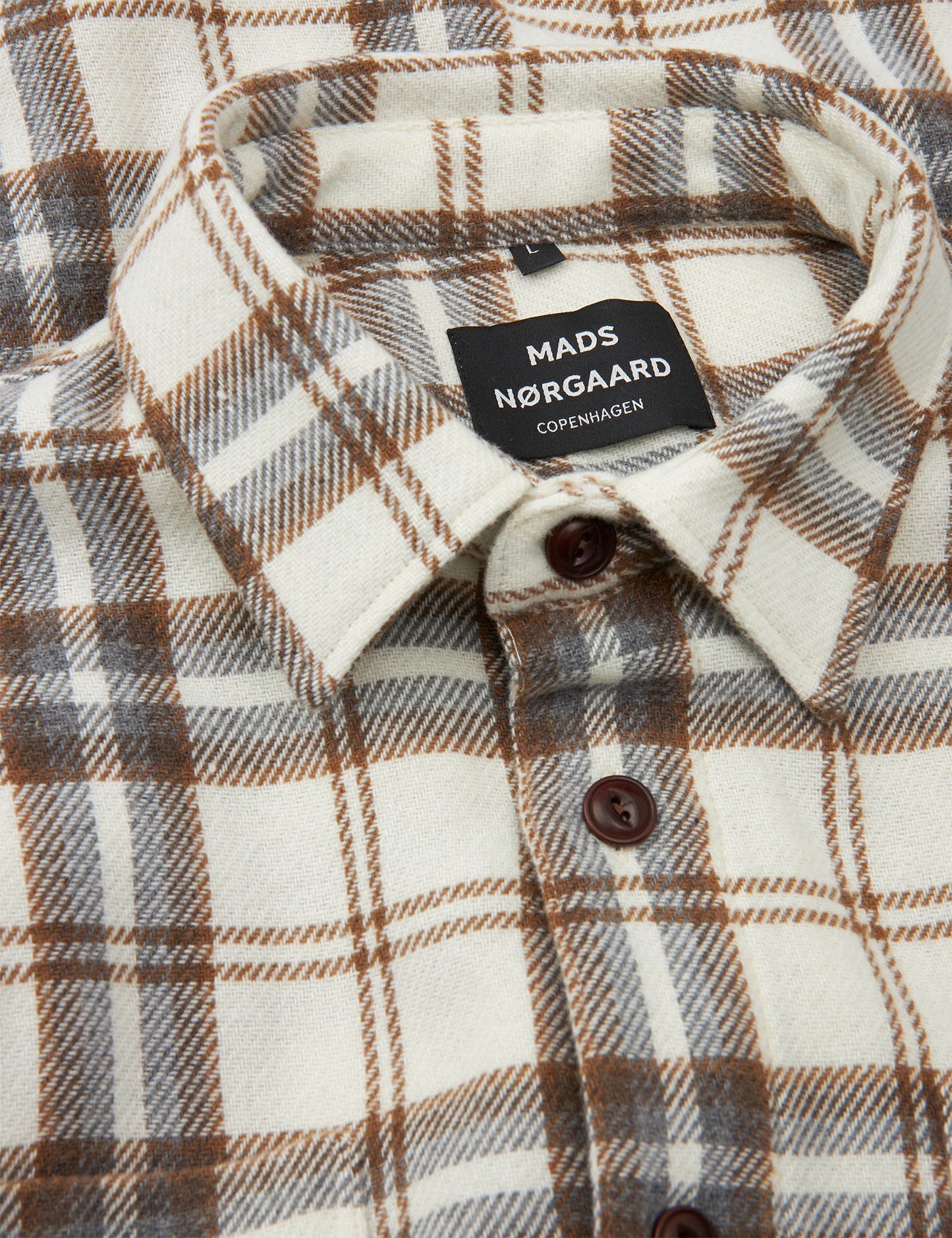 Soft Wool Roar Check Shirt, Almond Milk Check