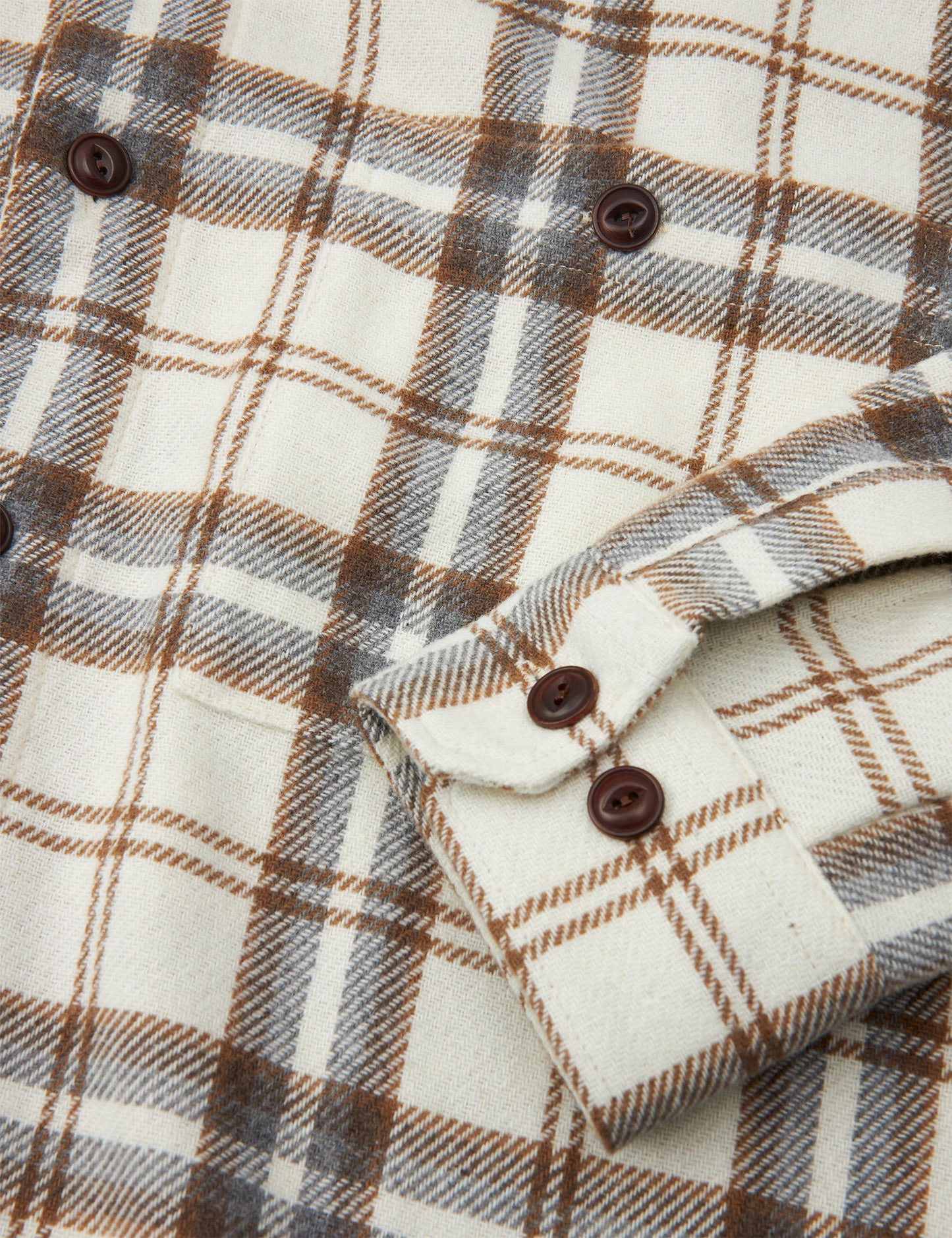 Soft Wool Roar Check Shirt, Almond Milk Check