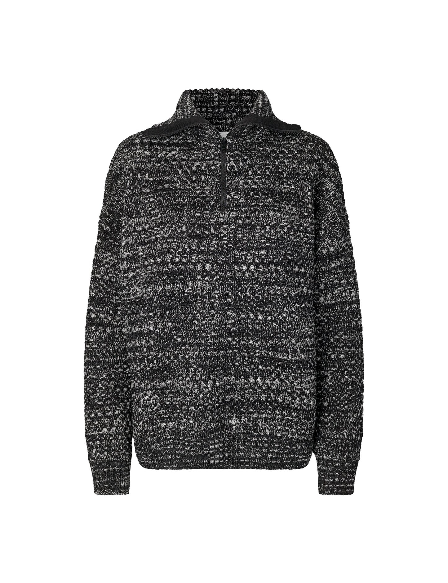 100% Wool Udo Sweater, Black/Off White