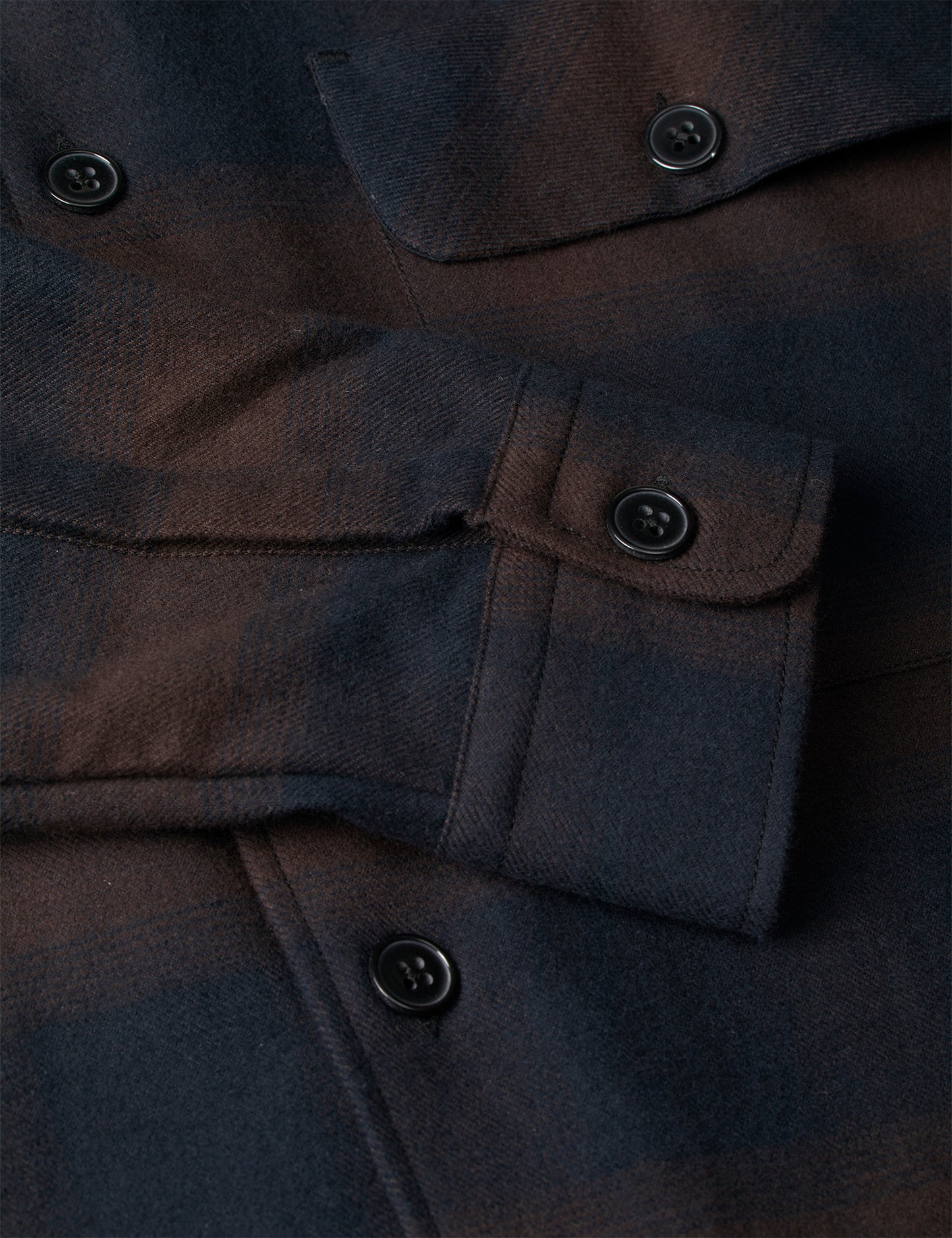 Flannel Heavy Malte  Check Shirt, Deep Well/After Dark Check