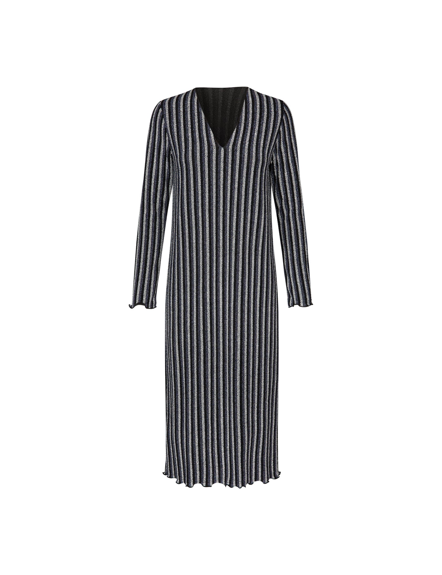 Glitter Jersey Hathena Dress, Glitter Stripe/ Silver