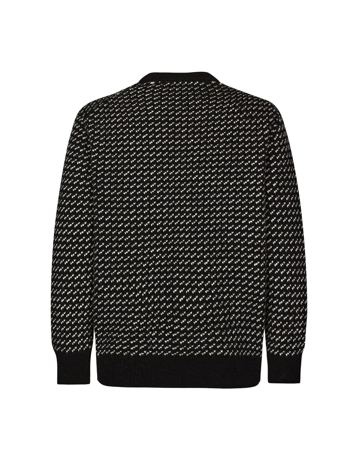 Shetland Gustav Lusekofte Knit, Black/Grey Melange