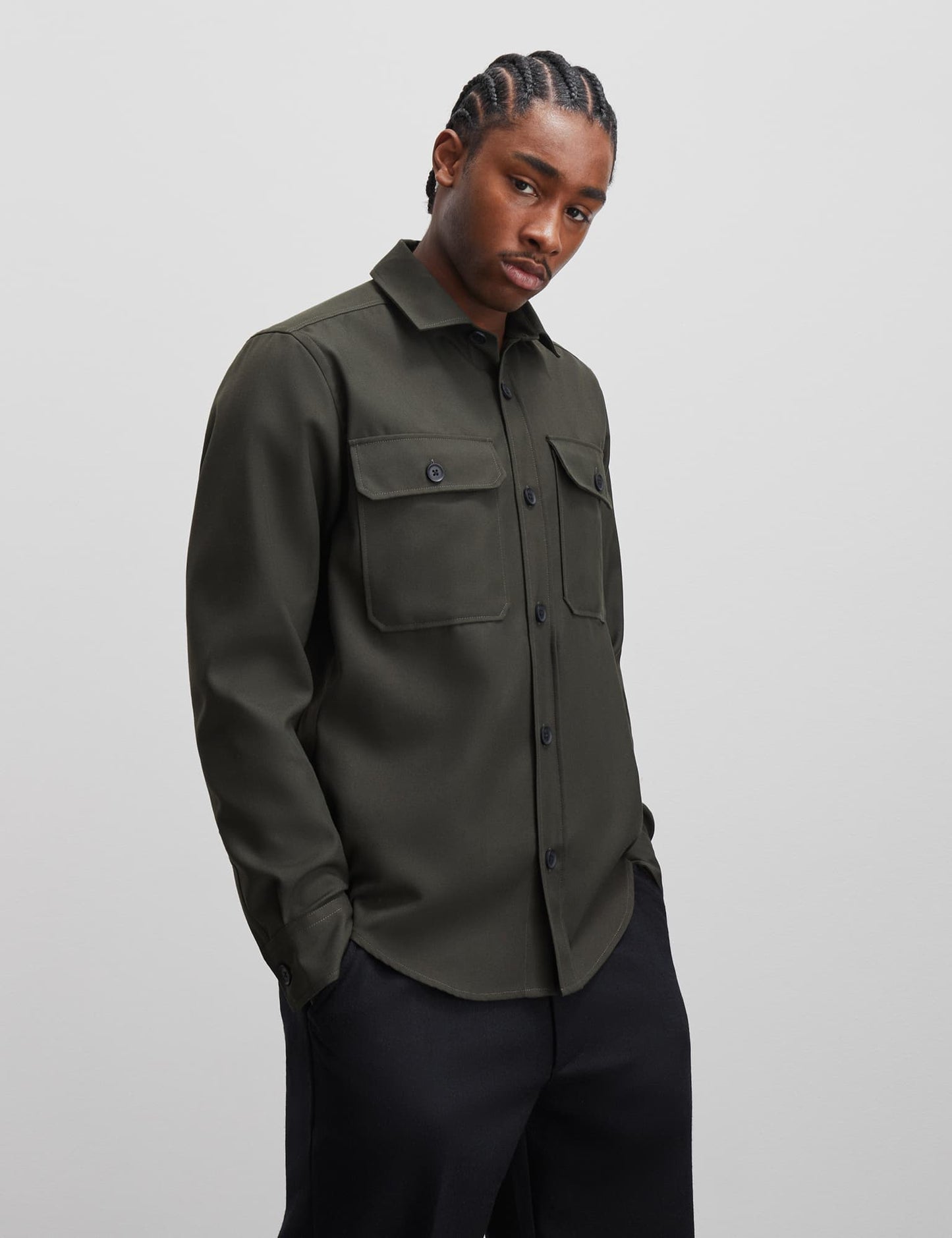 Firm Twill Skyler Shirt, Beluga