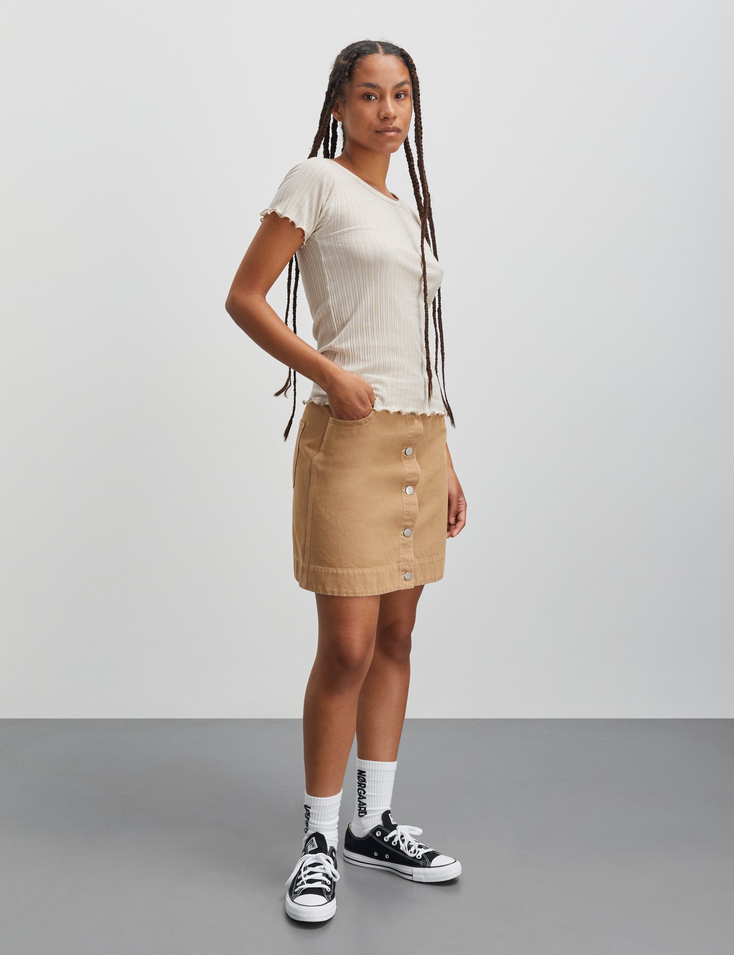 Soil Denim Ria Skirt, Tiger's Eye