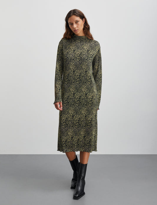 Luno Halto Dress AOP, Leo AOP/Olive Branch