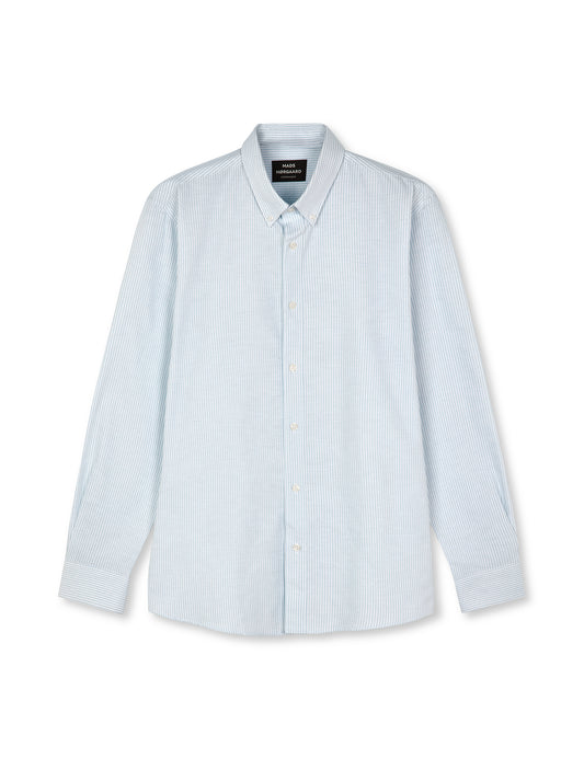 Cotton Oxford Sune Stripe Shirt BD, Dream Blue/White