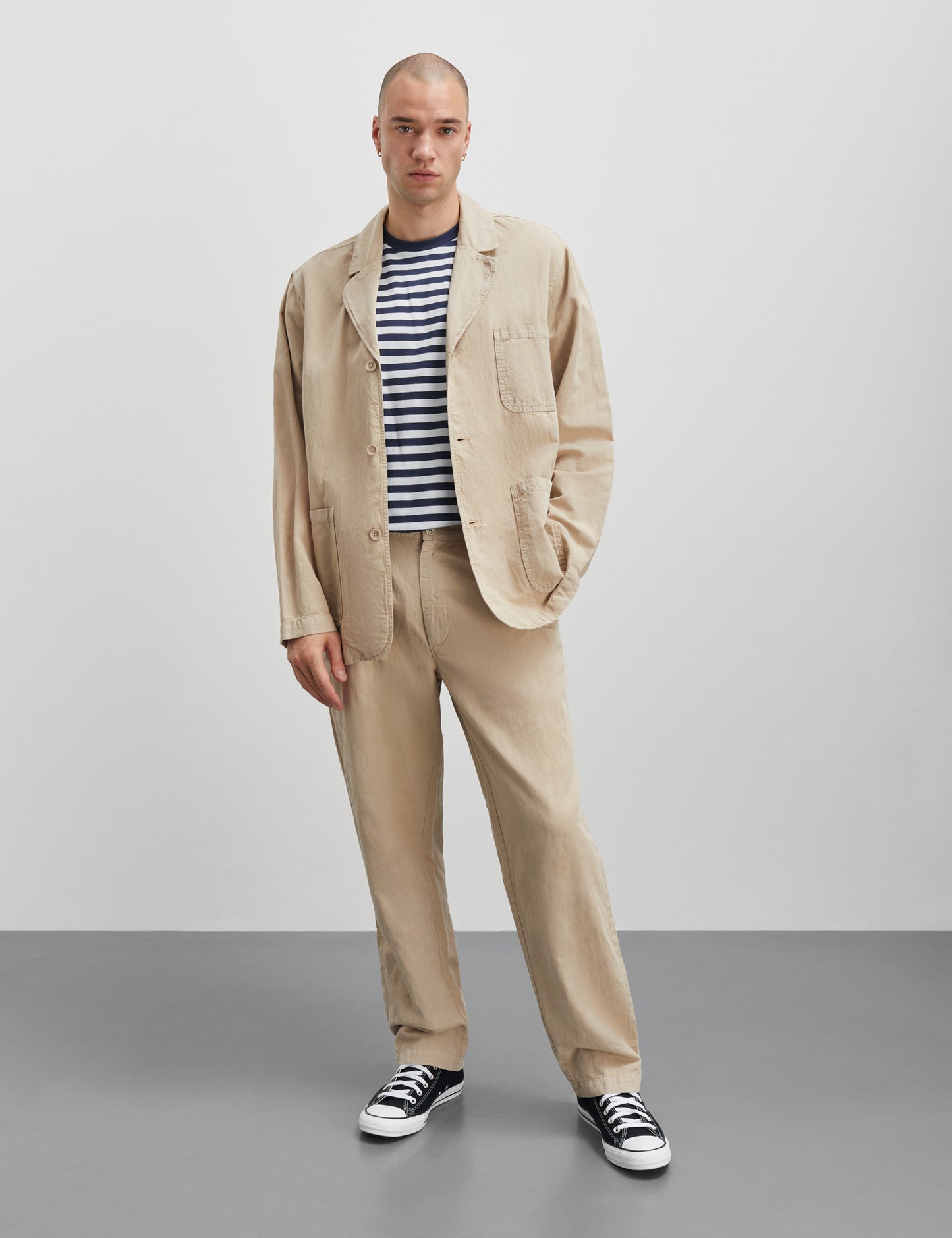 Cotton Lin Twill August Blazer, Trench Coat