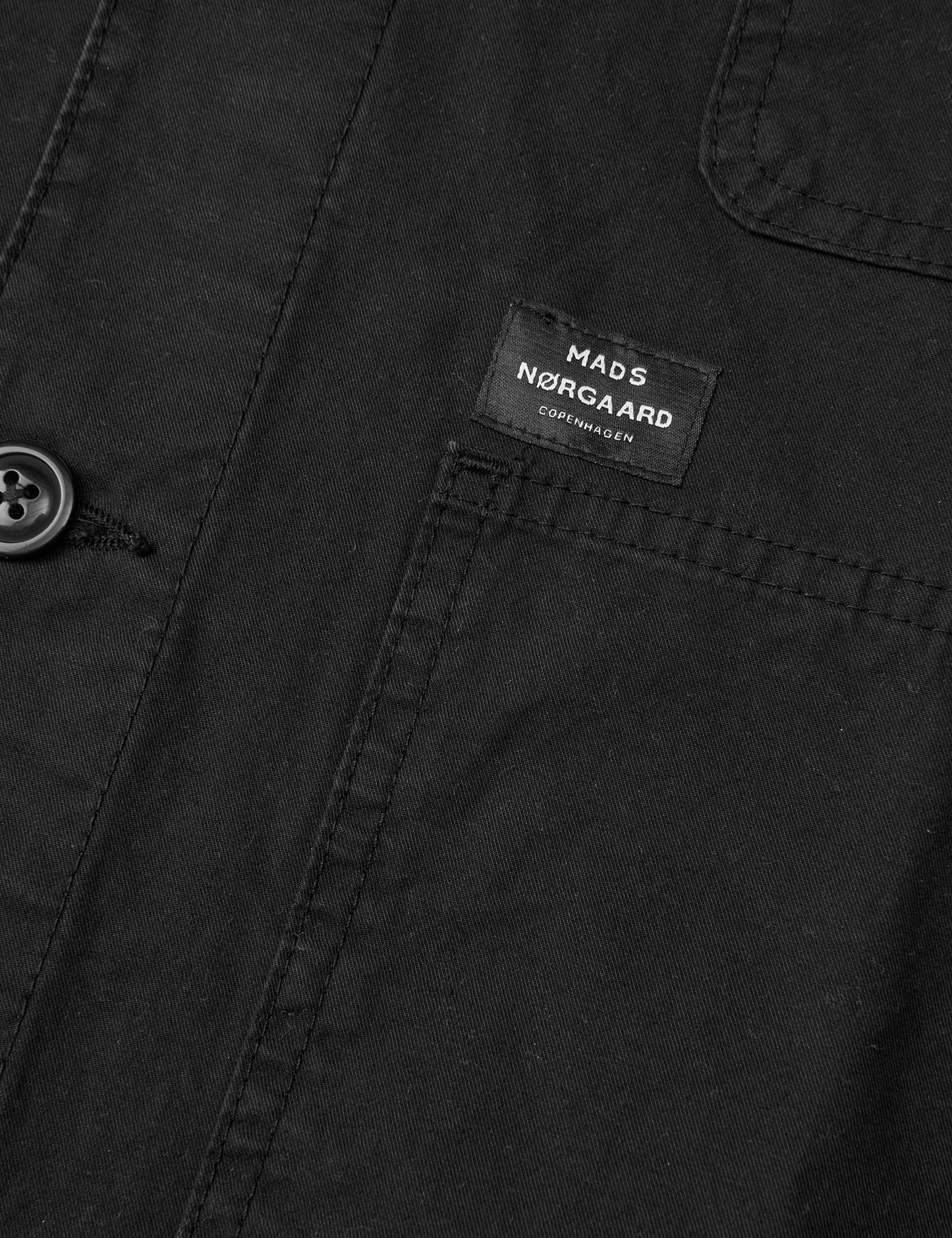 Fine Twill Chore Jacket, Black