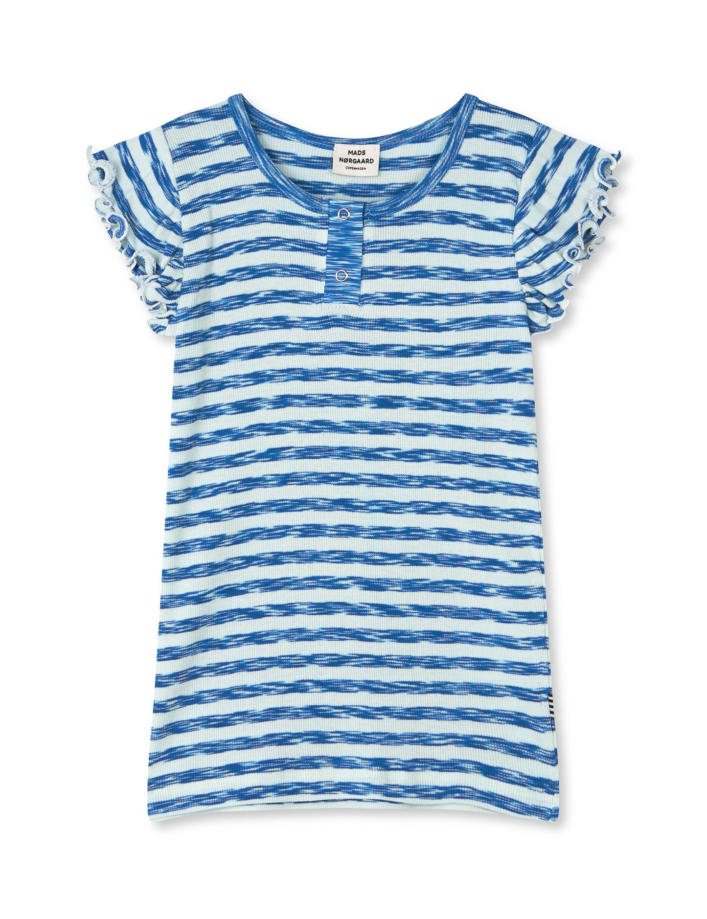 2x2 Cotton Stripe Cinne Tee, 2x2 Stripe Multi Blue