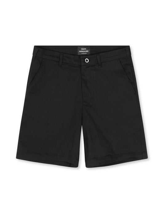 Cotton Twill Stretch Elias Shorts, Black