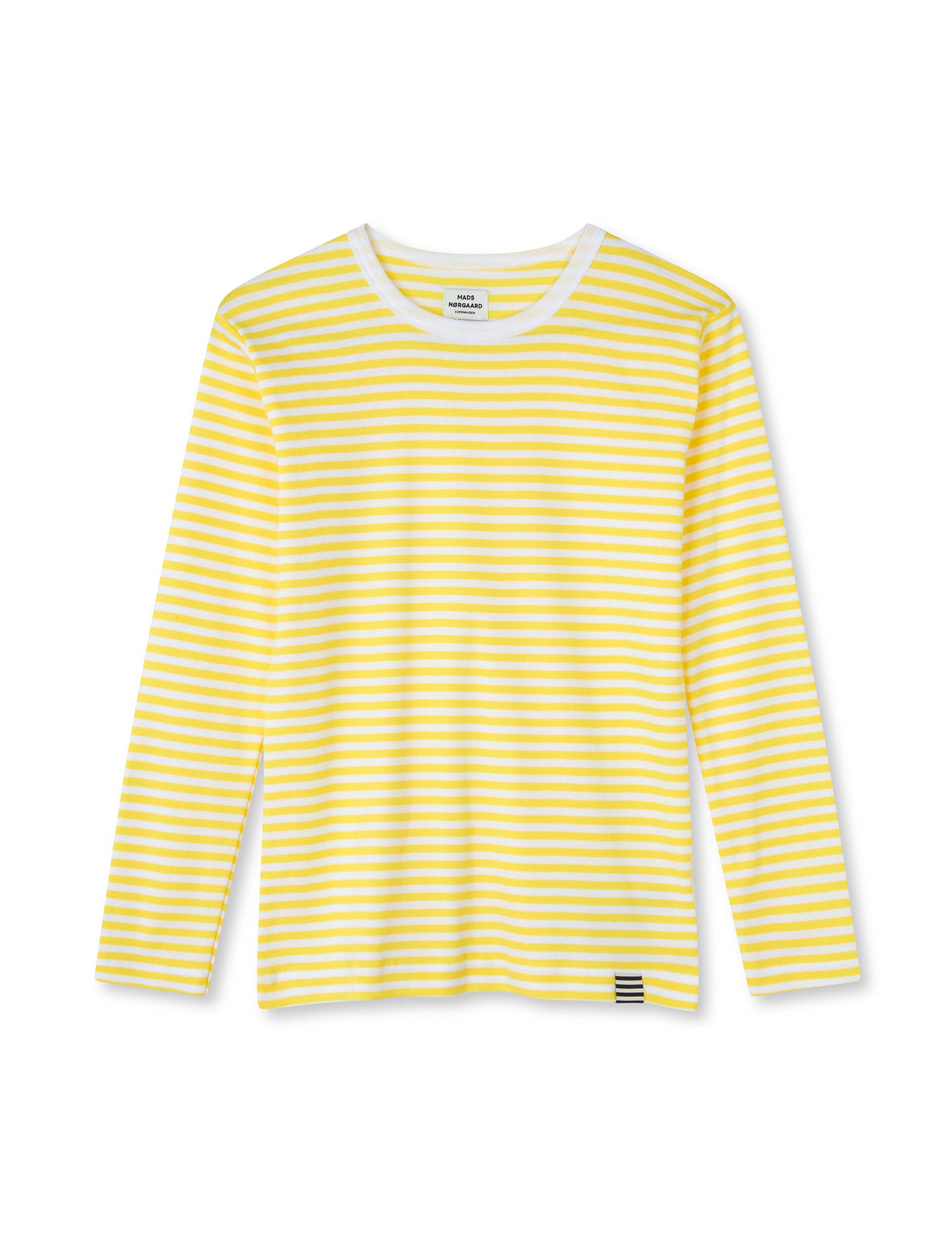 Duo Rib Tobino Tee LS, Lemon Zest/ White