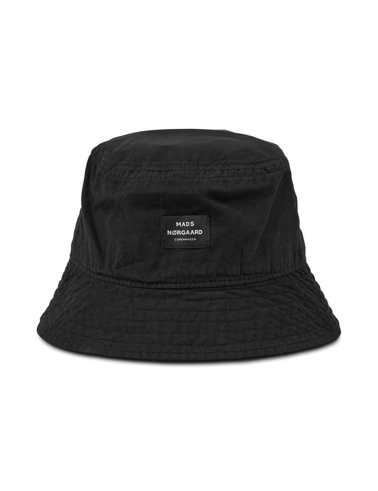 Cotton Ripstop Bucket Hat, Black