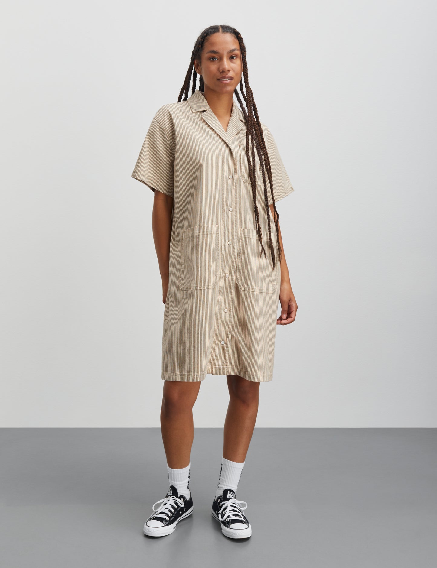 Bromi Yola Dress, Partridge/Whitecap Gray