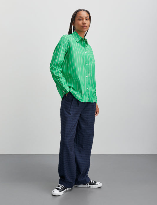 Yarpo Crane Shirt, YD Stripe/Bright Green