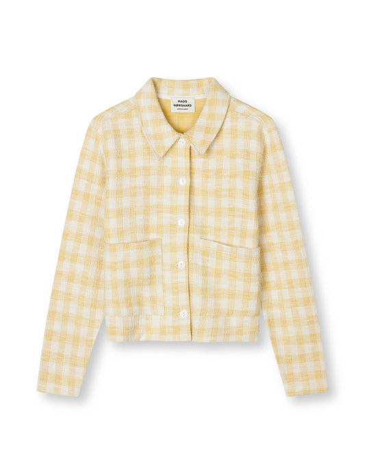 Boucle Jersey Abby Top, Misted Yellow/White Alyssum