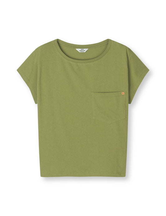 Organic Jersey Torva Tee, Mosstone