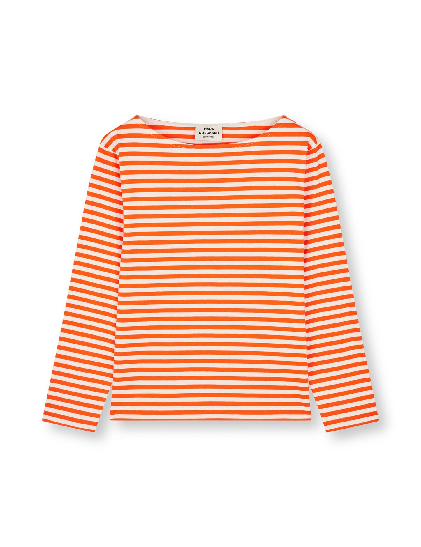 Soft Single Silke Tee LS, Cherry Tomato/Snow White