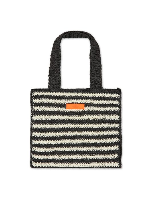 Paper Straw Millen Bag, Black