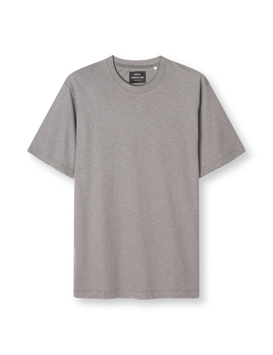 Cotton Linen Jersey Frode Tee, Titanium