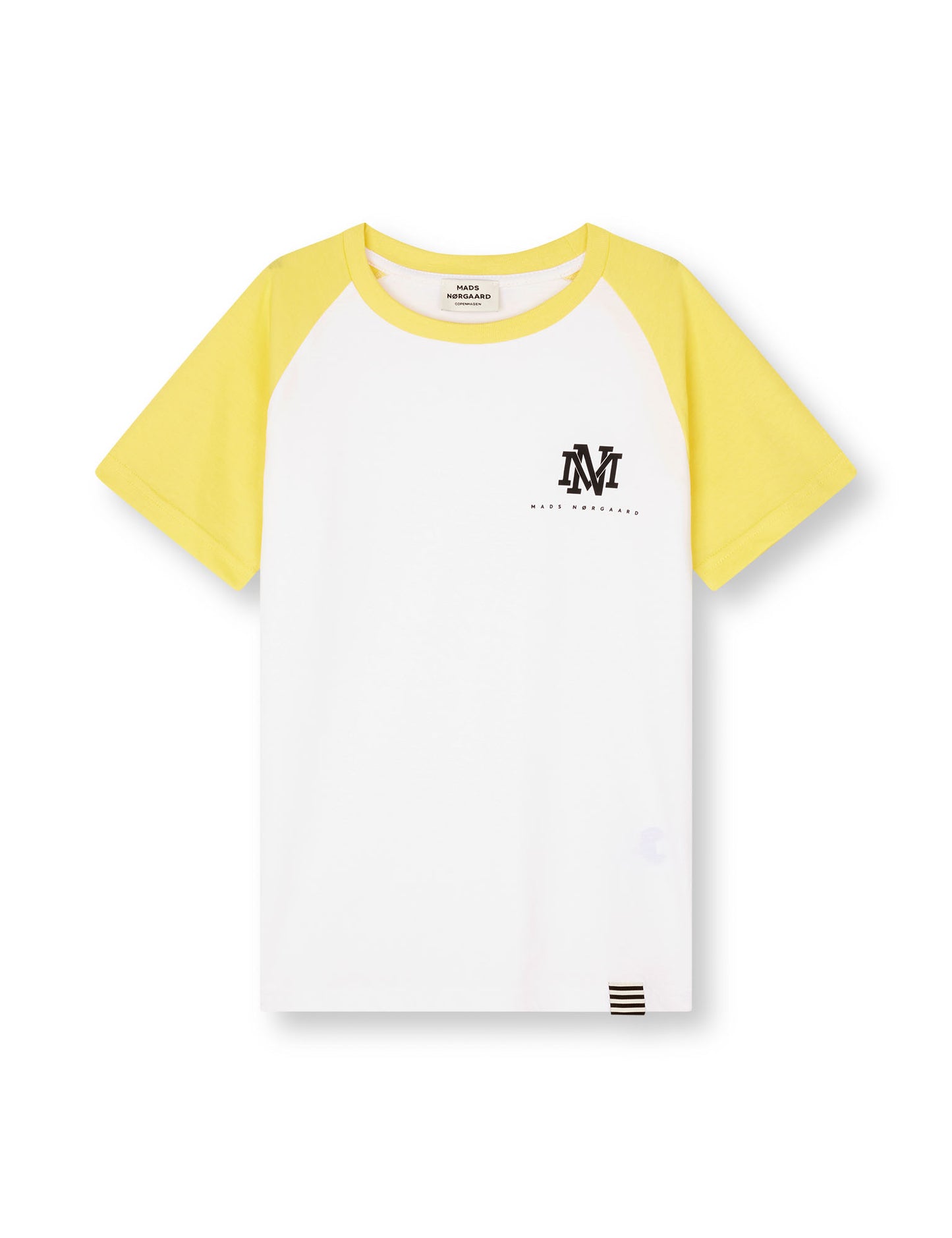 Single Thorlino Raglan Tee, Lemon Zest/ White