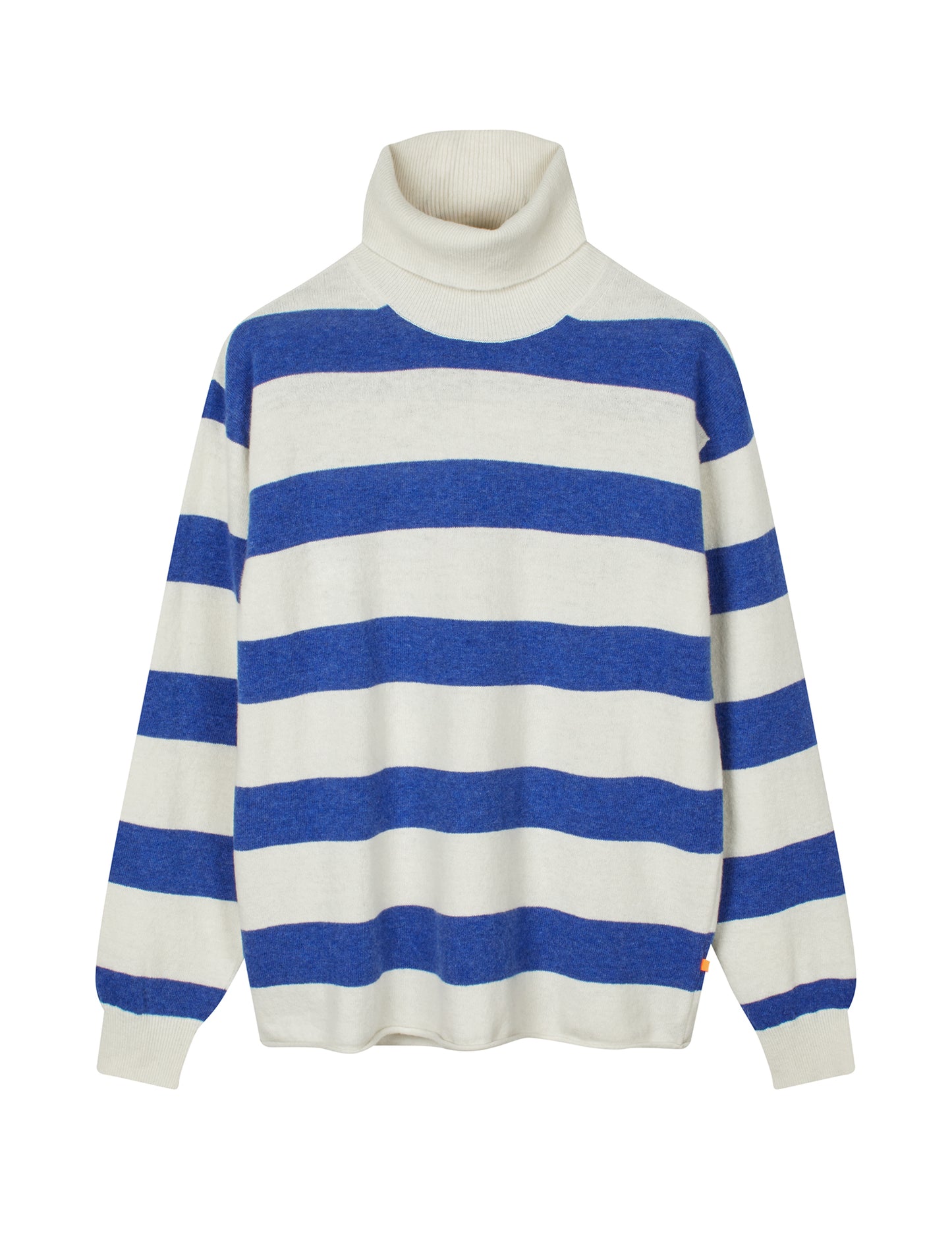 Eco Wool Stripe Kally Sweater, Amparo Blue/Winter White