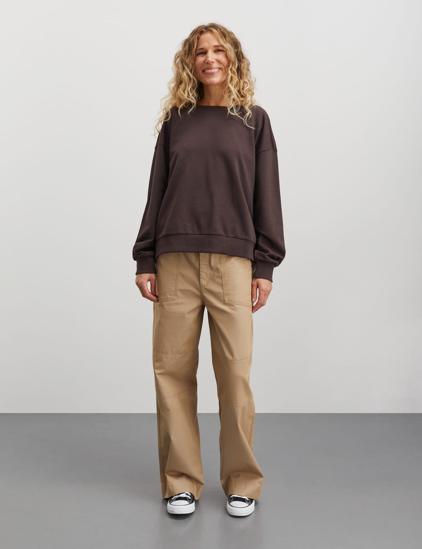 Airy Sweat Denver Sweatshirt, Black Coffee