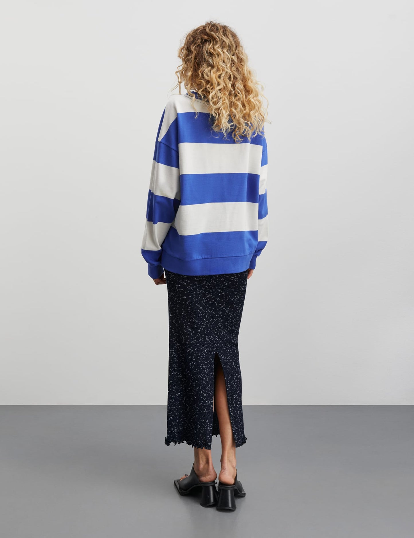 Airy Sweat Stripe Denver Sweatshirt, Amparo Blue/Cloud Dancer