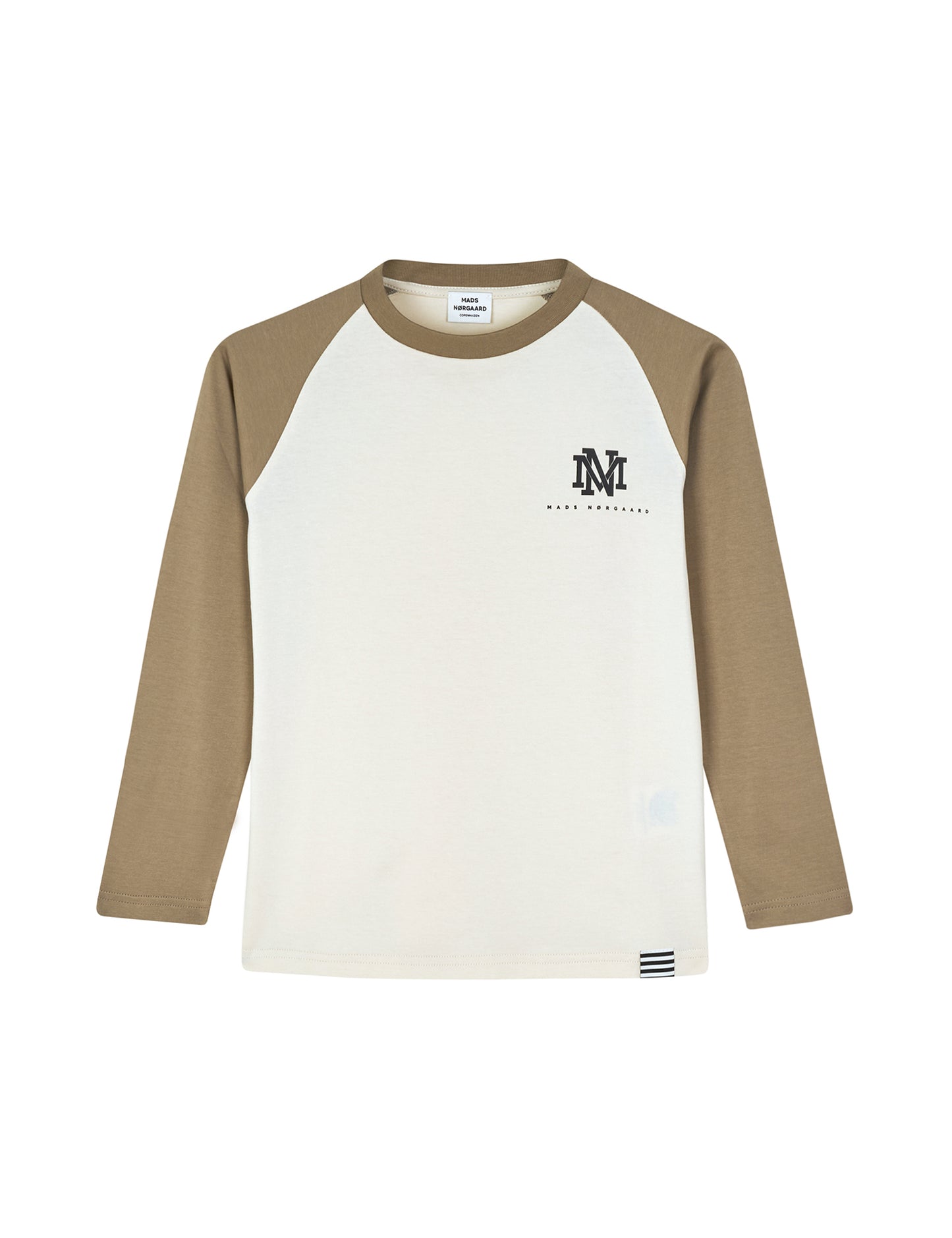 Single Thorlino L/S Raglan Tee, Almond Milk/Lead Gray