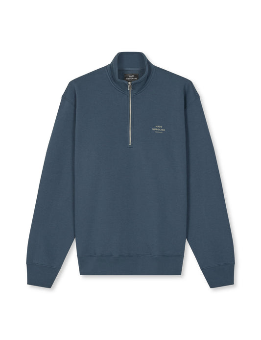 Standard Half Zip Logo Sweat, Midnight Navy