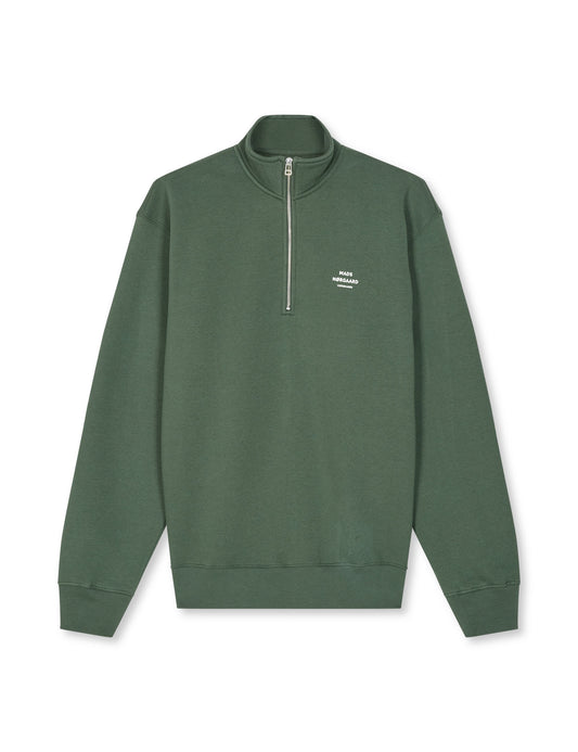 Standard Half Zip Logo Sweat, Duck Green