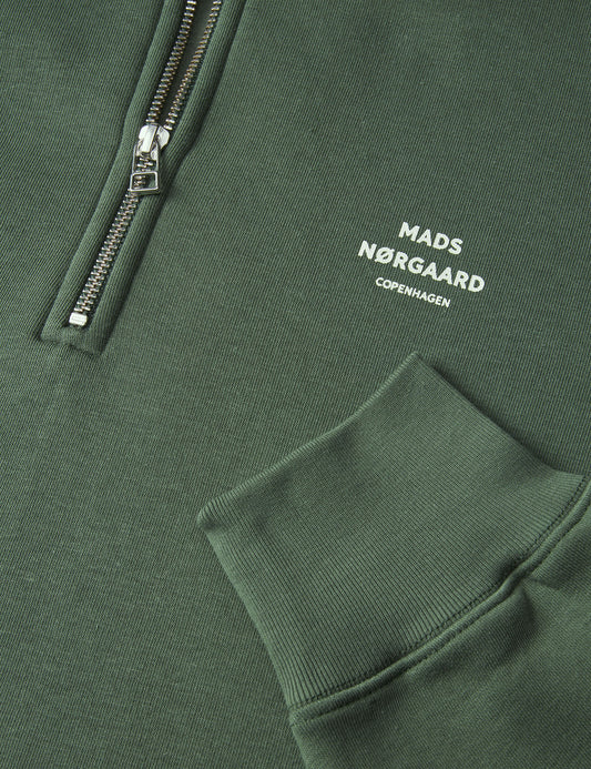 Standard Half Zip Logo Sweat, Duck Green