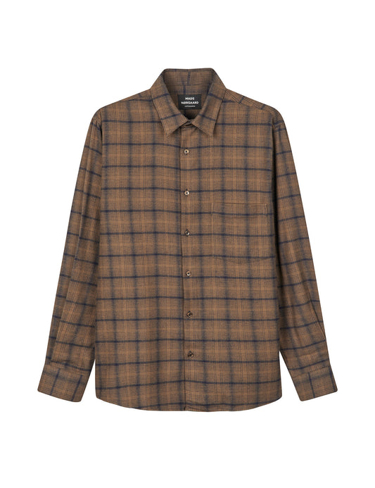 Alaska Flannel Check Sune Shirt, Desert Palm/Deep Well Check